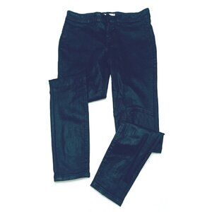 Yummie Womens Size 29 Black Coated Quilted Moto Jeans Stretch JY7-027